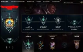 Conta lol plat 4 md3 + plat 4 tft + valorant plat 2 e skin