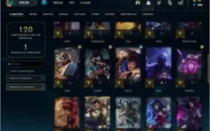 Conta platina 1 com 49 PDL, 11 skins e 42 champs
