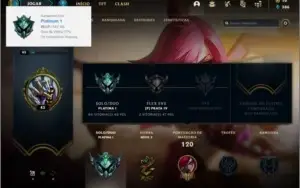 Conta platina 1 com 49 PDL, 11 skins e 42 champs