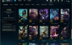 Conta platina 1 com 49 PDL, 11 skins e 42 champs