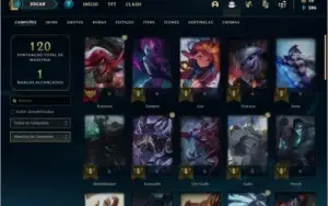 Conta platina 1 com 49 PDL, 11 skins e 42 champs
