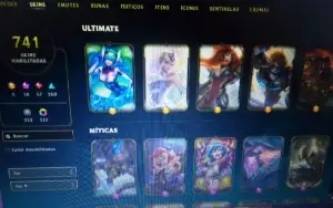 Conta de LOL 741 skins, conta TOP! 500 icones, lvl500+