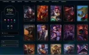 Conta LOL - Diamante 4/236 Skins/Todos os Champs