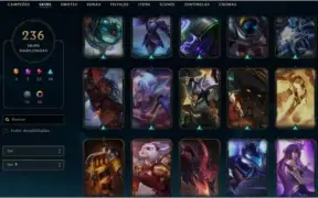 Conta LOL - Diamante 4/236 Skins/Todos os Champs