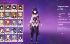 Conta Genshin Impact 13 Personagens 5S e 18 Personagens 4S