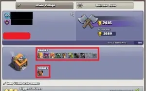 CONTA CLASH OF CLANS CV 12