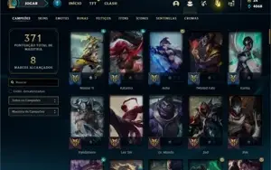 Conta ouro 2 com 102 Champs e 60 Skins