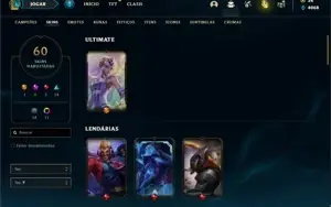 Conta ouro 2 com 102 Champs e 60 Skins