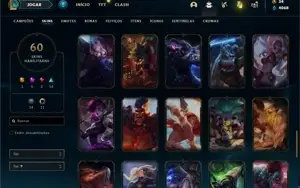 Conta ouro 2 com 102 Champs e 60 Skins