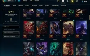 Conta ouro 2 com 102 Champs e 60 Skins