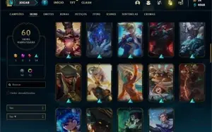 Conta ouro 2 com 102 Champs e 60 Skins