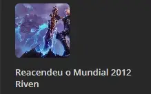 Conta Com Tiven Campeonato 2012 , 213 Skins Lvl 441