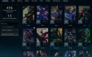 Ouro 1 com 140 Champs e 132 Skins
