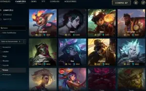 Ouro 1 com 140 Champs e 132 Skins