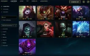 Ouro 1 com 140 Champs e 132 Skins