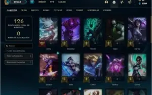 Conta unranked (ex ouro 1), com 33 champs e 19 skins