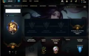 Conta unranked (ex ouro 1), com 33 champs e 19 skins