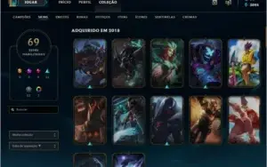 vendo conta ouro 3 com borda ouro 1 69 skins e 119 chaps