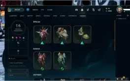 Conta lol platina 4, 303 skins, 71 emotes, 218 icones