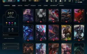 Unranked com TODOS os champs e 507 Skins ( MAIN ADC )