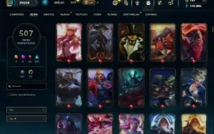 Unranked com TODOS os champs e 507 Skins ( MAIN ADC )