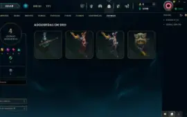 Conta LoL Gold 4 muitas skins