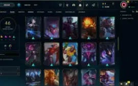 Conta LoL Gold 4 muitas skins