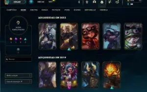 Platina 4 com 55 Champs e 9 Skins + 3 Fragmentos