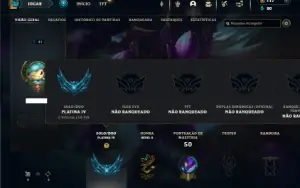 Platina 4 com 55 Champs e 9 Skins + 3 Fragmentos