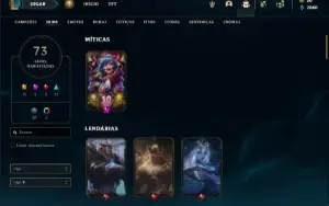 Conta prata 3 com 120 Champs e 73 Skins ( MAIN JG )