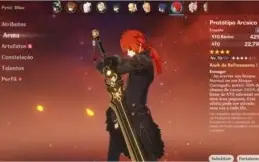 CONTA AR 51 COM XIAO + CHILDE + DILUC + VENTI + ARCOS 5*