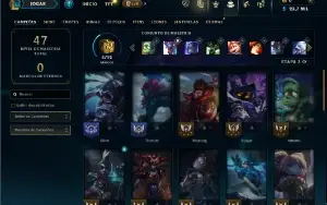 Mestre com 31 Champs e 1 Skin