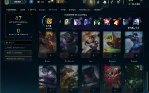 Mestre com 31 Champs e 1 Skin