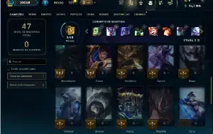 Mestre com 31 Champs e 1 Skin