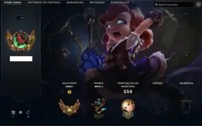 Conta LOL 2016 Gold 1 - Todos campeões, 337 skins