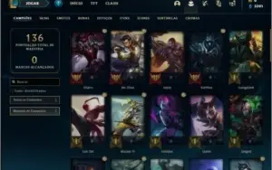 Conta diamante 4 com 9 skins e 50 champs