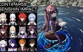 Conta AR59 - Genshin Impact (Ayaka, Ganyu, Hu Tao e Etc.)