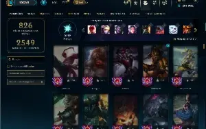 Unranked com TODOS os champs e 303 Skins ( Nivel 847 )