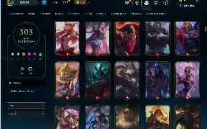 Unranked com TODOS os champs e 303 Skins ( Nivel 847 )