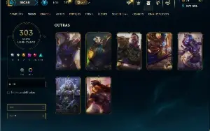 Unranked com TODOS os champs e 303 Skins ( Nivel 847 )