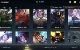Conta Wild Rift 19 skins