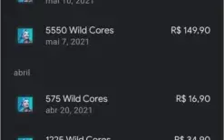 Conta Wild Rift 19 skins