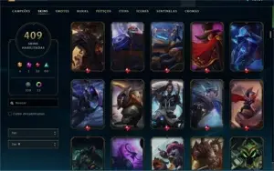 Conta League of legends 409 skins, Todos os Campeões!! 375$