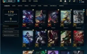 Conta ouro 4 com 77 Champs e 33 Skins