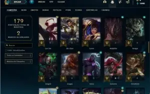 Conta ouro 4 com 77 Champs e 33 Skins