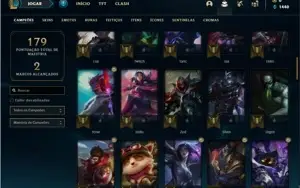 Conta ouro 4 com 77 Champs e 33 Skins