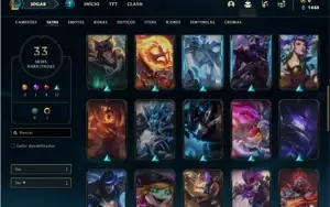 Conta ouro 4 com 77 Champs e 33 Skins