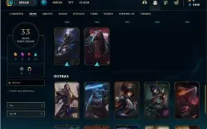 Conta ouro 4 com 77 Champs e 33 Skins