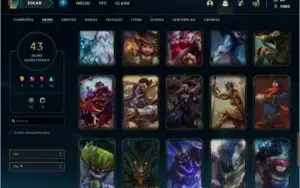 Conta prata 2 com 26 skins e 91 champs