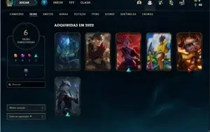 Conta Prata 1 com 25 Champs e 6 Skins + 2 Fragmentos